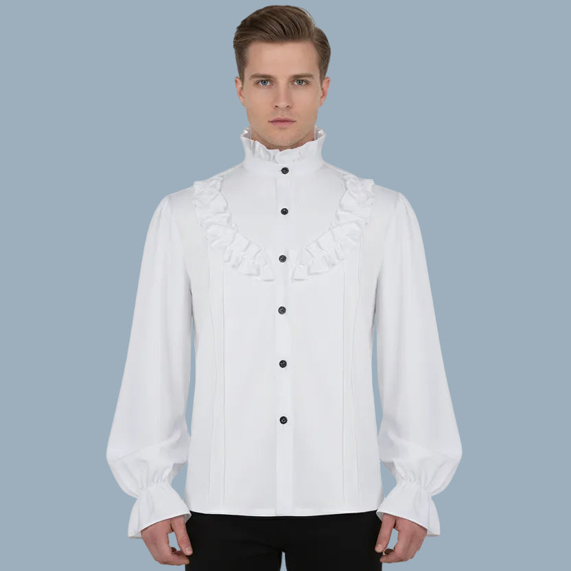 Victorian Steampunk Ruffled Shirt