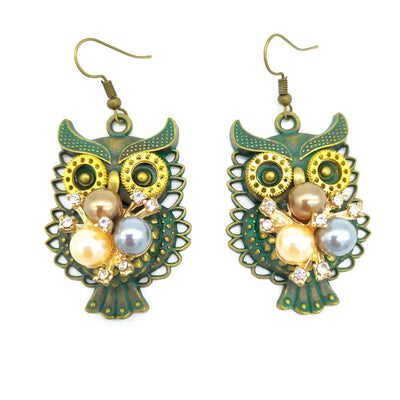 Owl Earrings - Steampunk Earrings