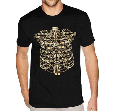 Steampunk Black Skeleton T-shirt