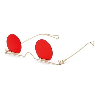 Steampunk 50s Sunglasses - Red / as show in photo - 