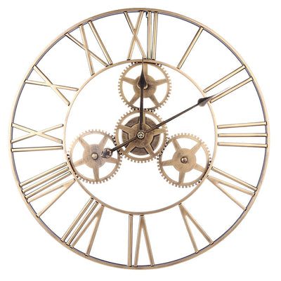 Steampunk Clock Golden Retro - Clocks
