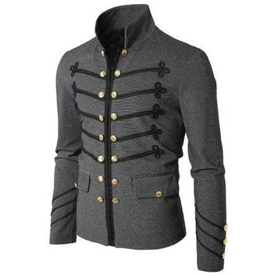 grey Steampunk Ringmaster Jacket