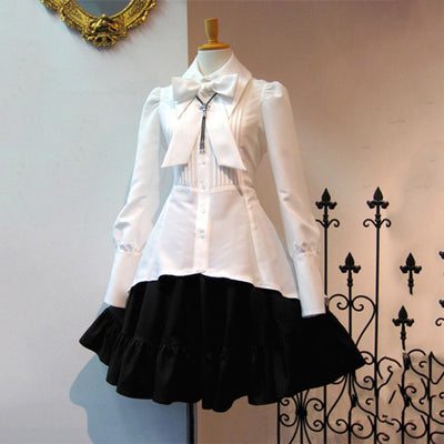 White Steampunk Dress