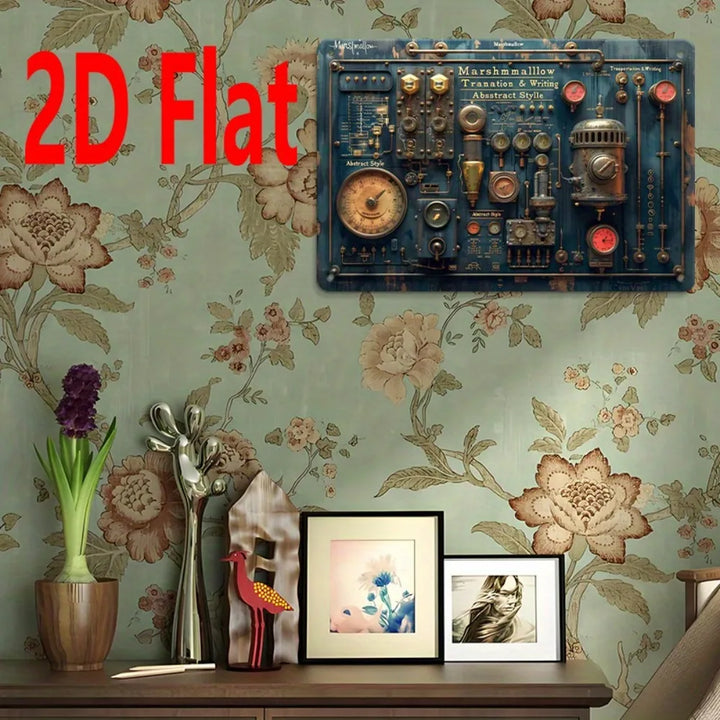 2D Steampunk Iron Wall Art Plaque chic