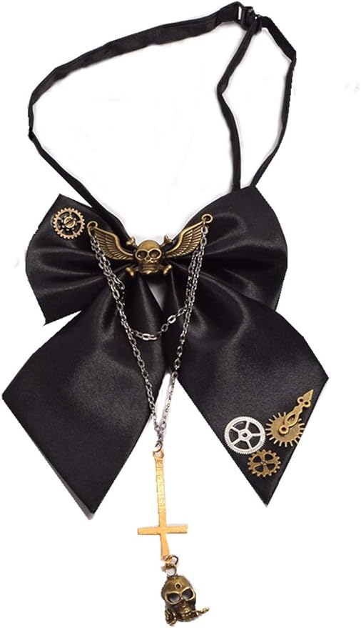 Women's Steampunk Skull Bow Tie