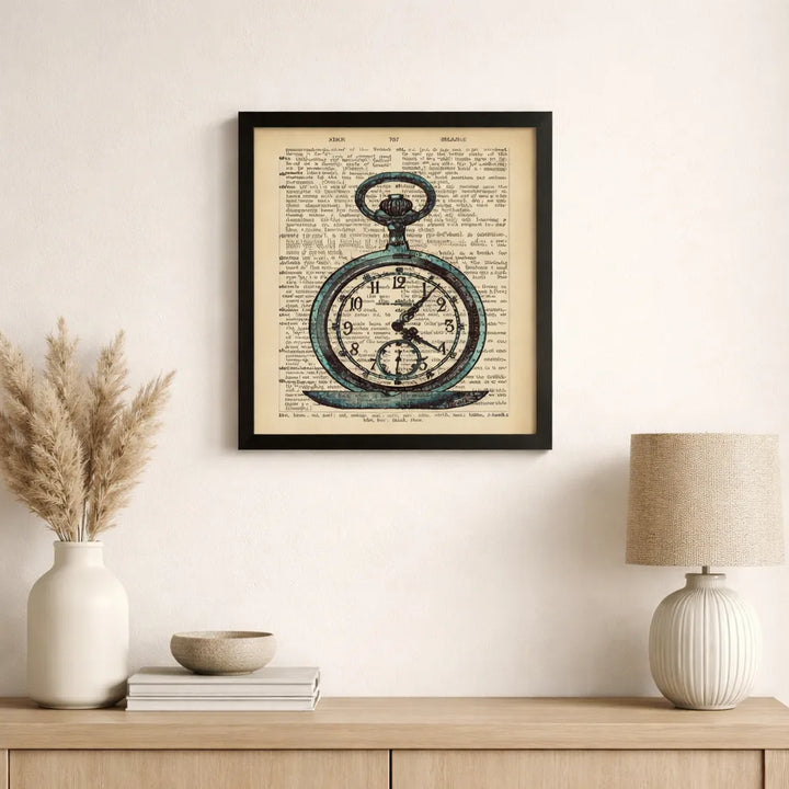 Abstract Dictionary Art Print Steampunk