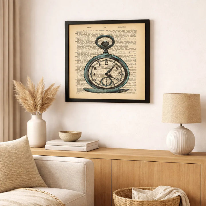 Abstract Dictionary Art Print Steampunk Stylish
