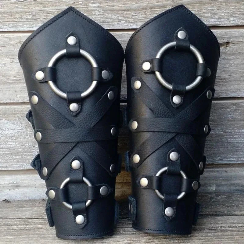 Adjustable Steampunk Arm Armor With Buckles