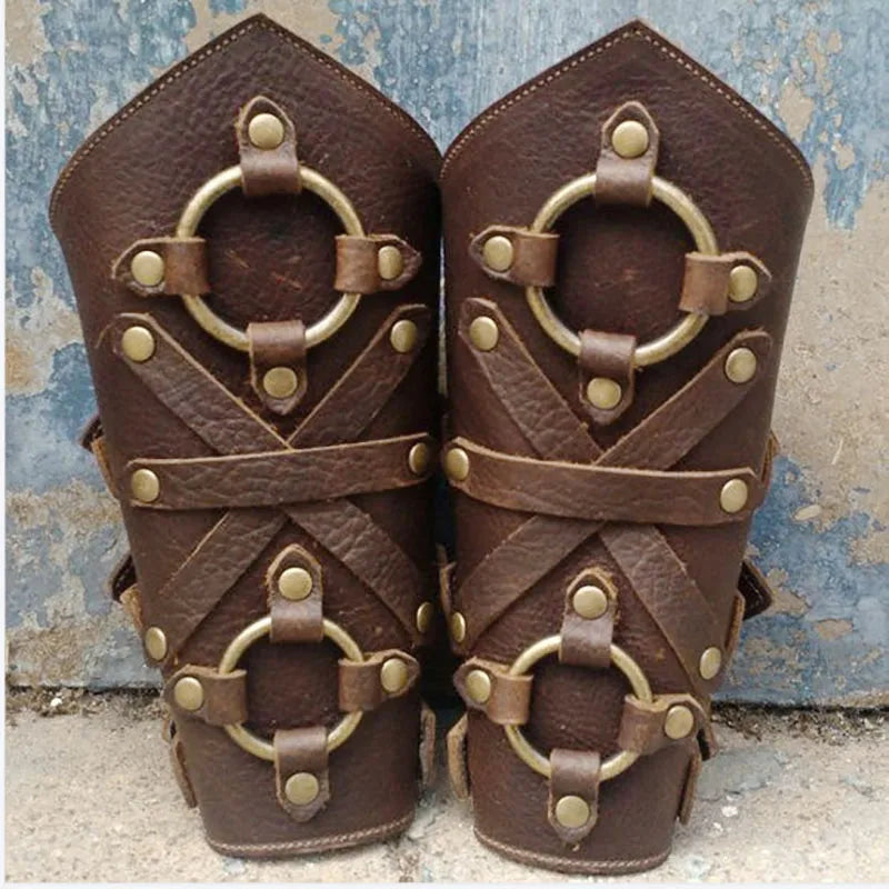 Adjustable Steampunk Arm Armor With Buckles chic