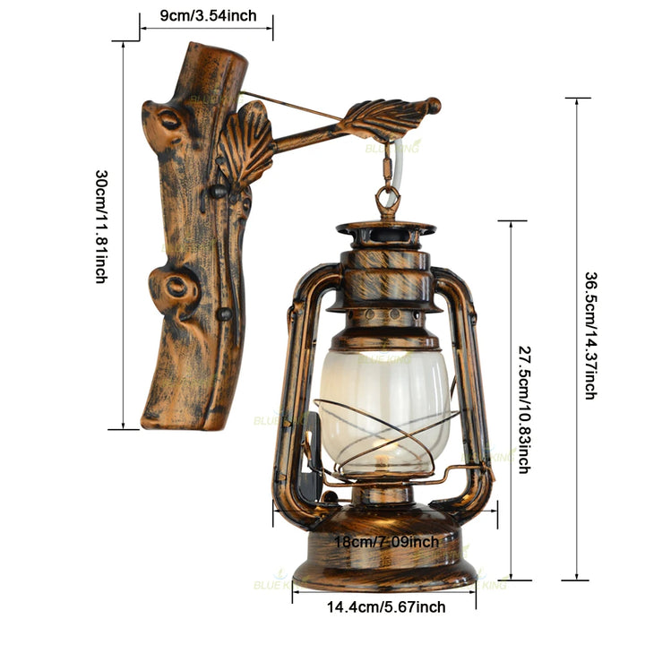 Antique Steampunk Hanging Lantern details