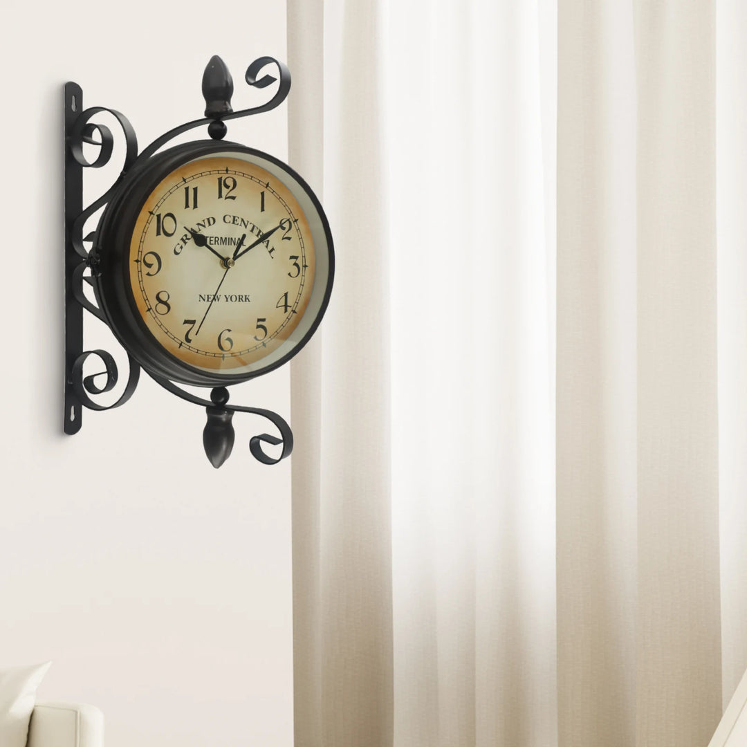 Antique Steampunk Iron Wall Clock