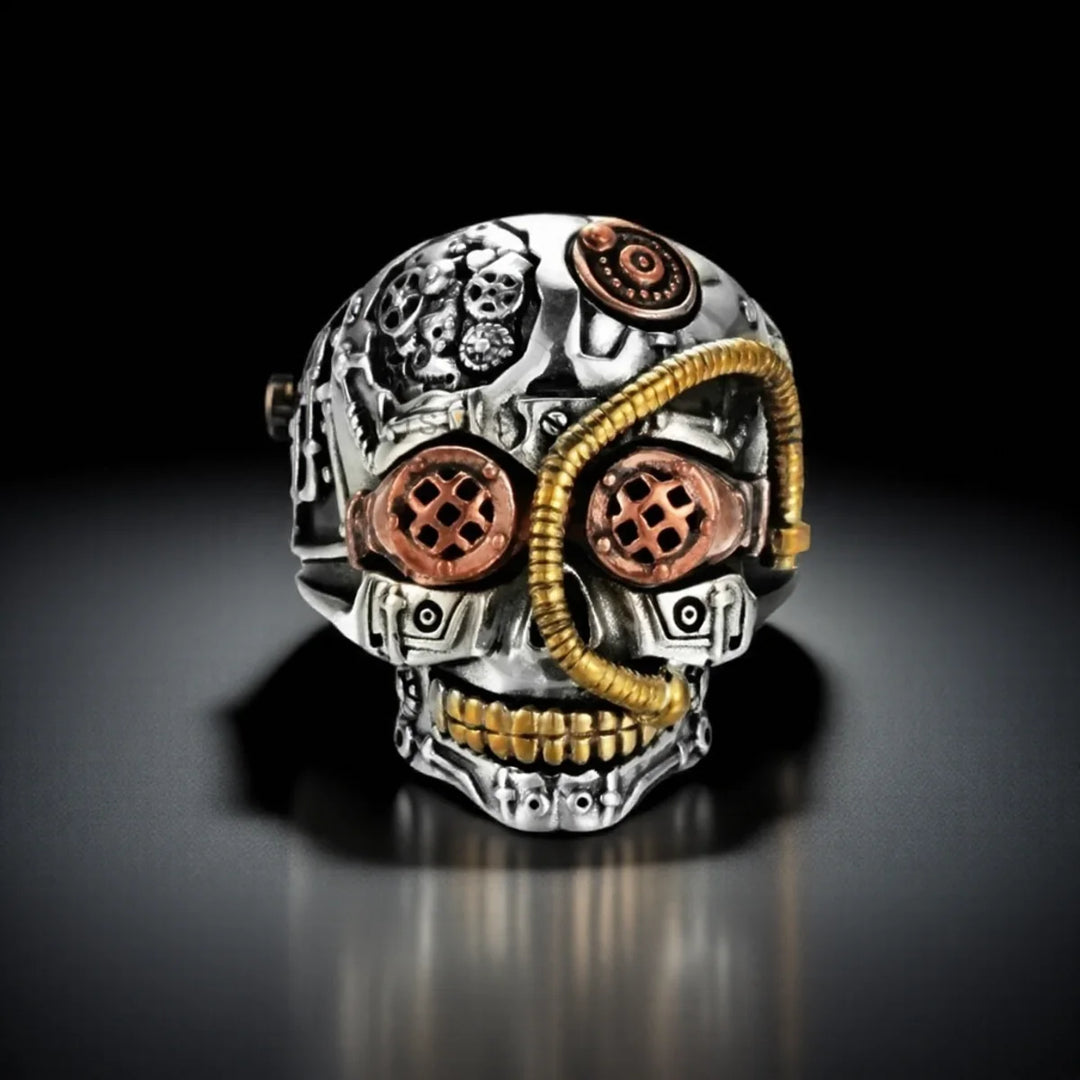 Artistic Skull Steampunk Ring
