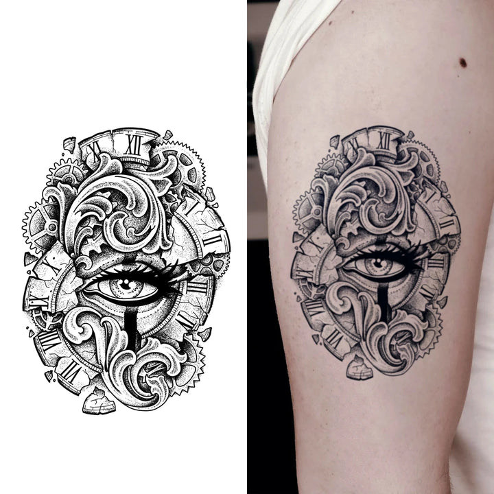 Artistic Steampunk Eye Tattoo stylish
