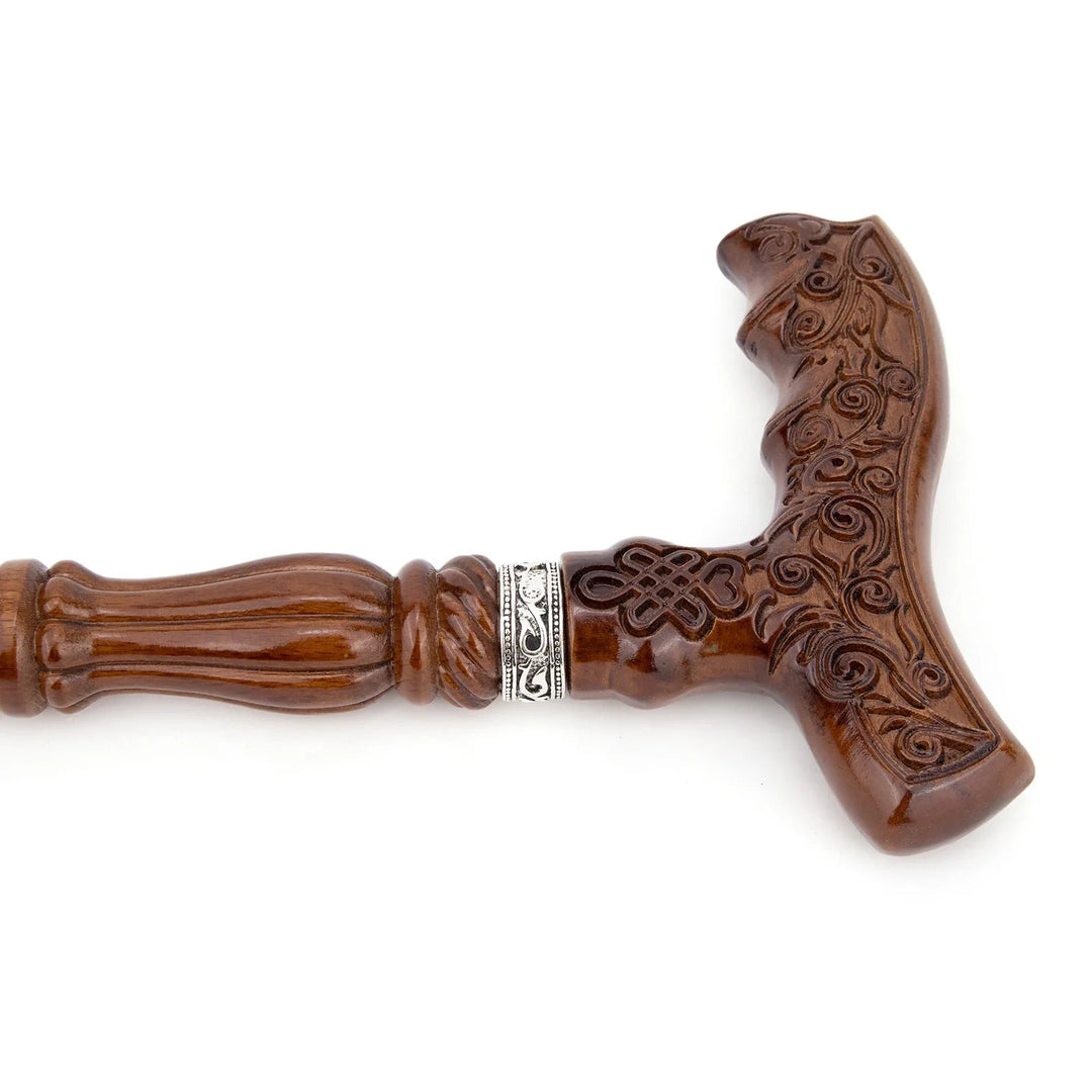 Artistic Wooden Steampunk Cane durable
