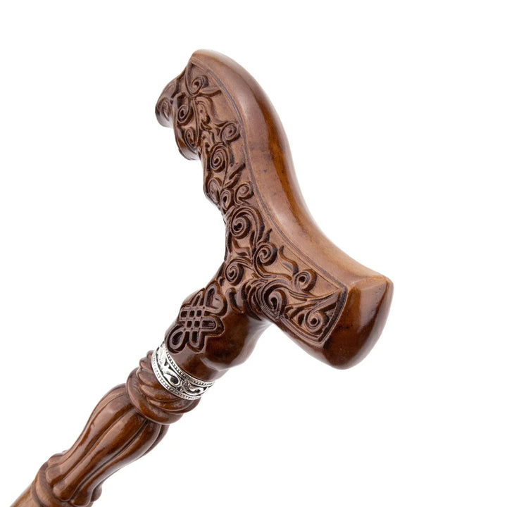 Artistic Wooden Steampunk Cane stylish