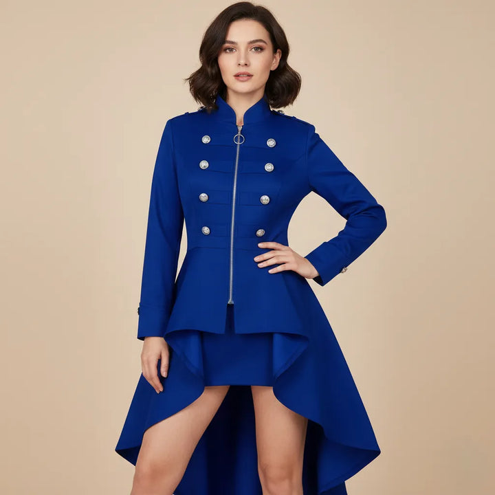 Asymmetric Steampunk Coat Dress