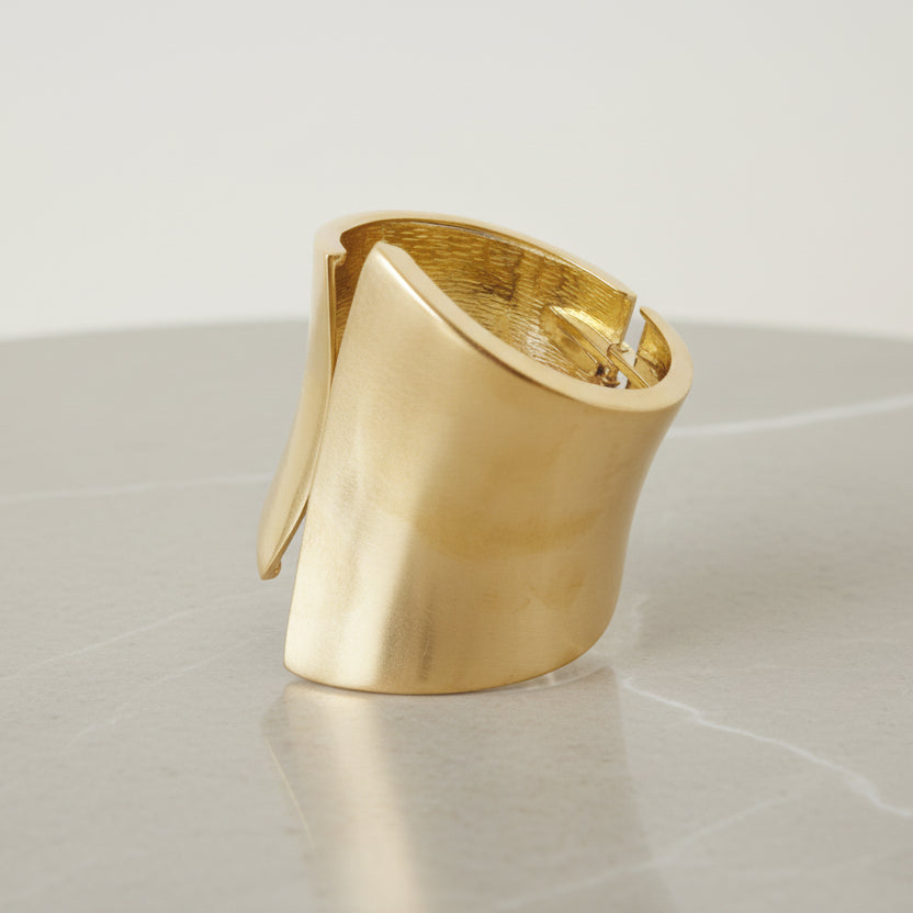 Asymmetrical Gold Steampunk Bracelet