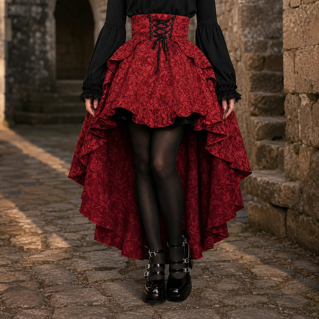 Asymmetrical Gothic Steampunk Skirt