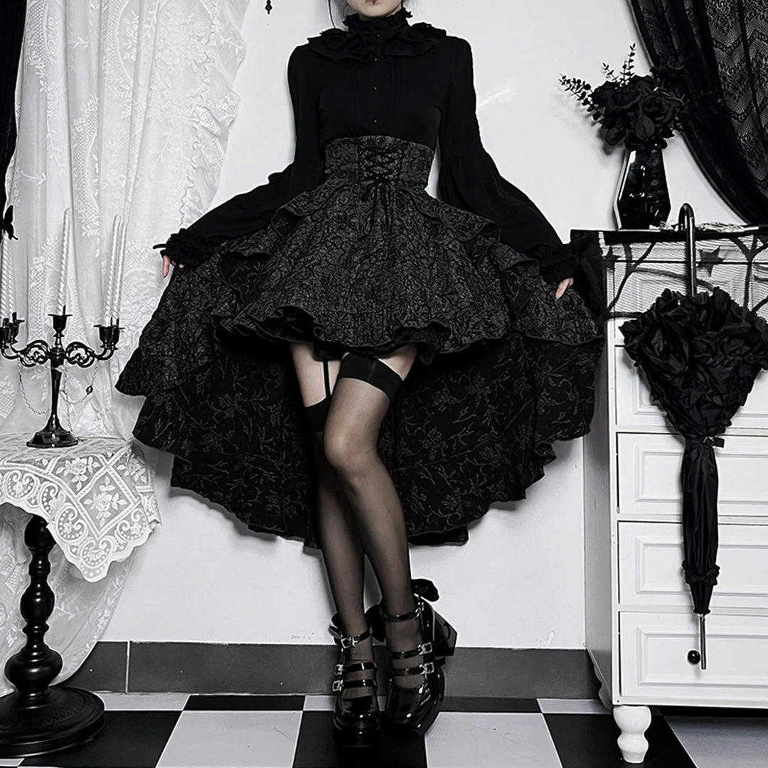 Asymmetrical Gothic Steampunk Skirt bold