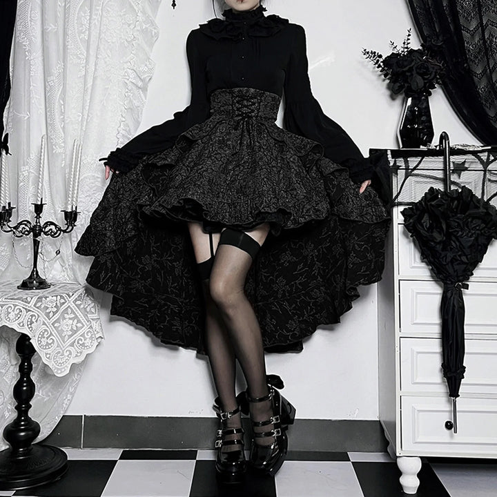 Asymmetrical Gothic Steampunk Skirt bold