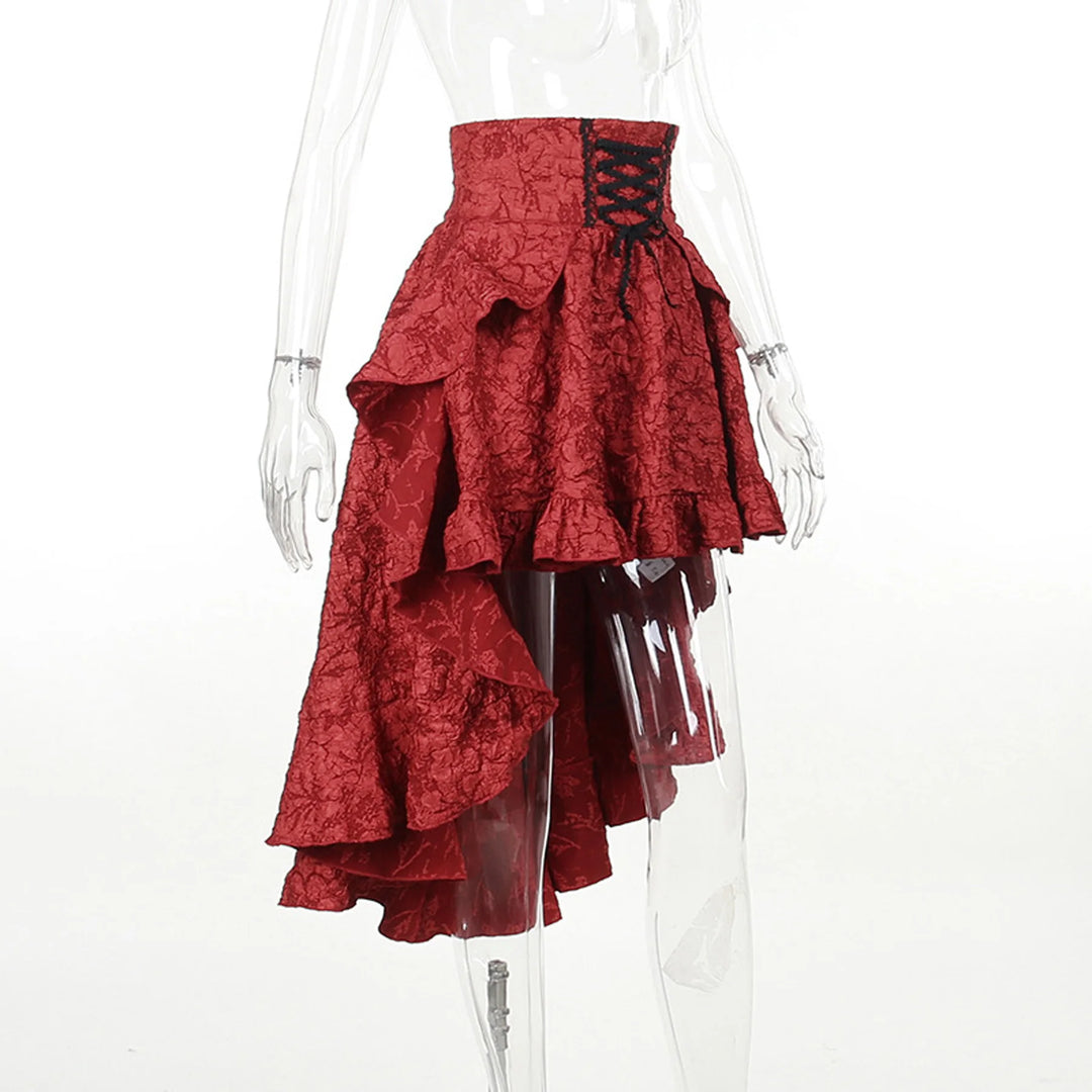 Asymmetrical Gothic Steampunk Skirt dramatic