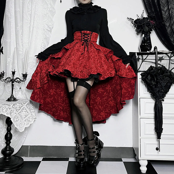 Asymmetrical Gothic Steampunk Skirt edgy