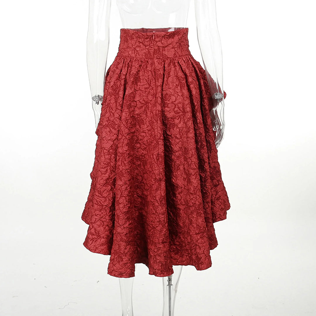 Asymmetrical Gothic Steampunk Skirt striking