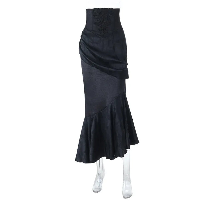 Asymmetrical High-Waisted Gothic Steampunk Skirt unique