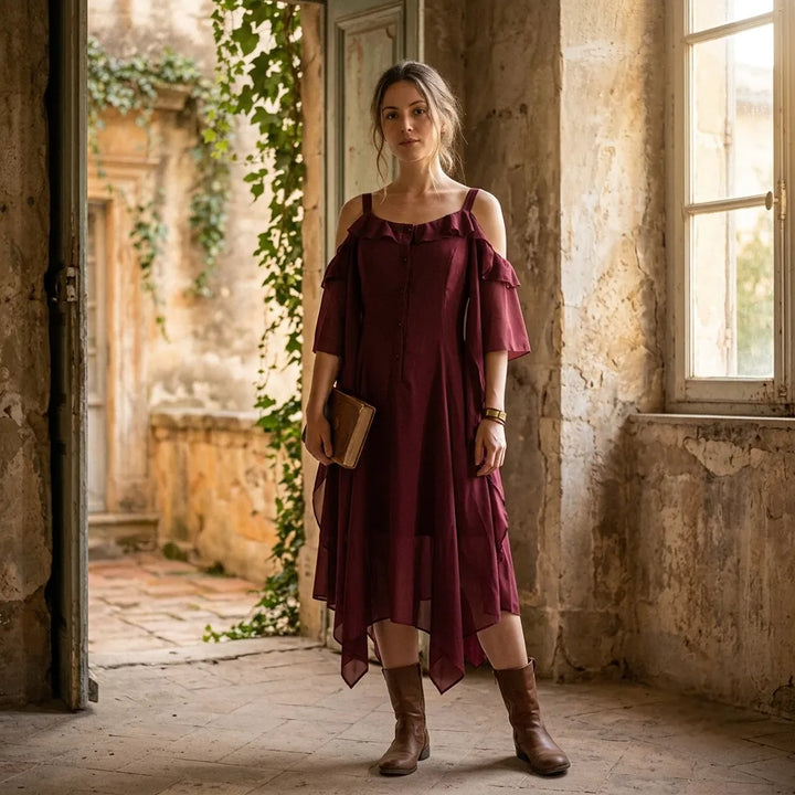 Asymmetrical Steampunk Elf Dress