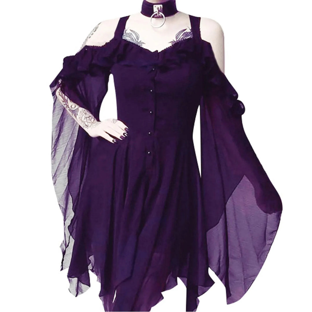 Asymmetrical Steampunk Elf Dress chic