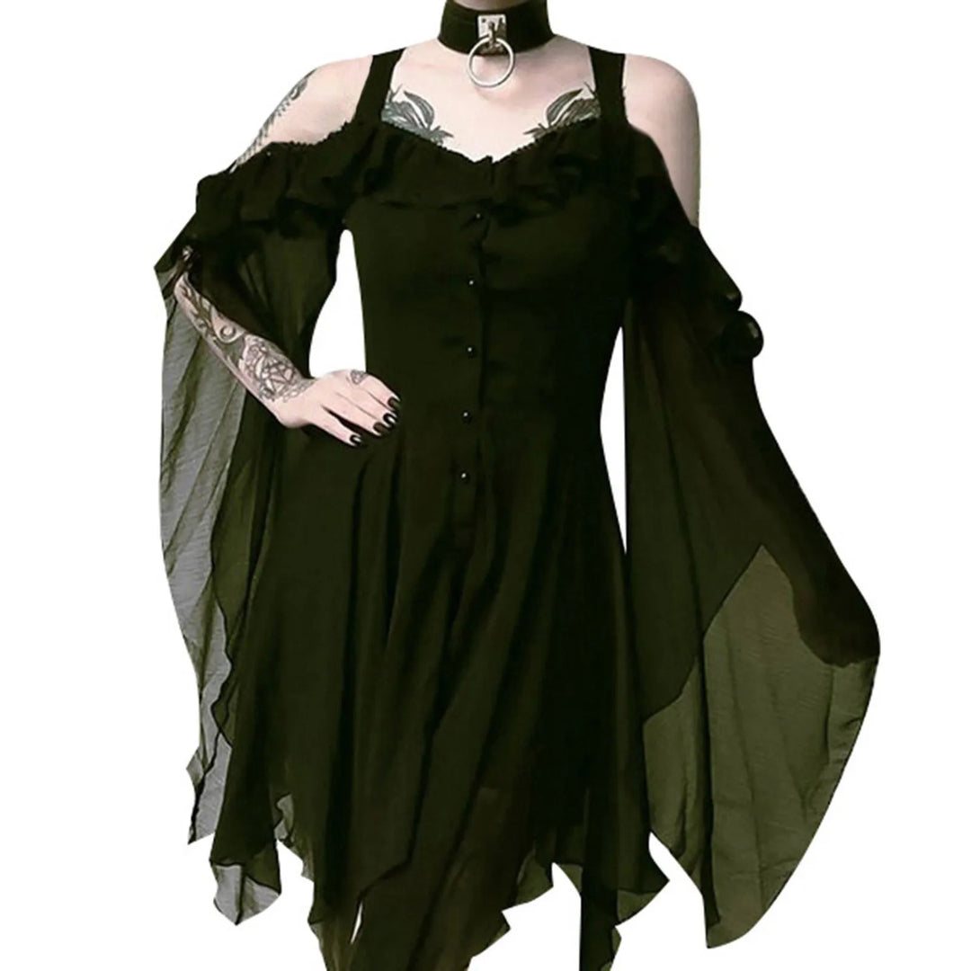 Asymmetrical Steampunk Elf Dress fashion
