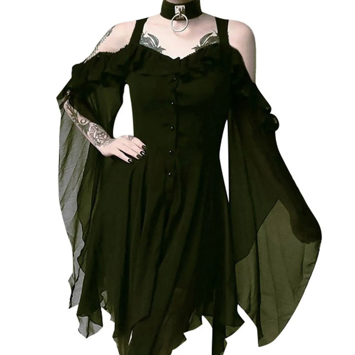 Asymmetrical Steampunk Elf Dress fashion
