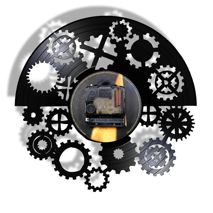 Asymmetrical Steampunk Vinyl Record Clock fashion