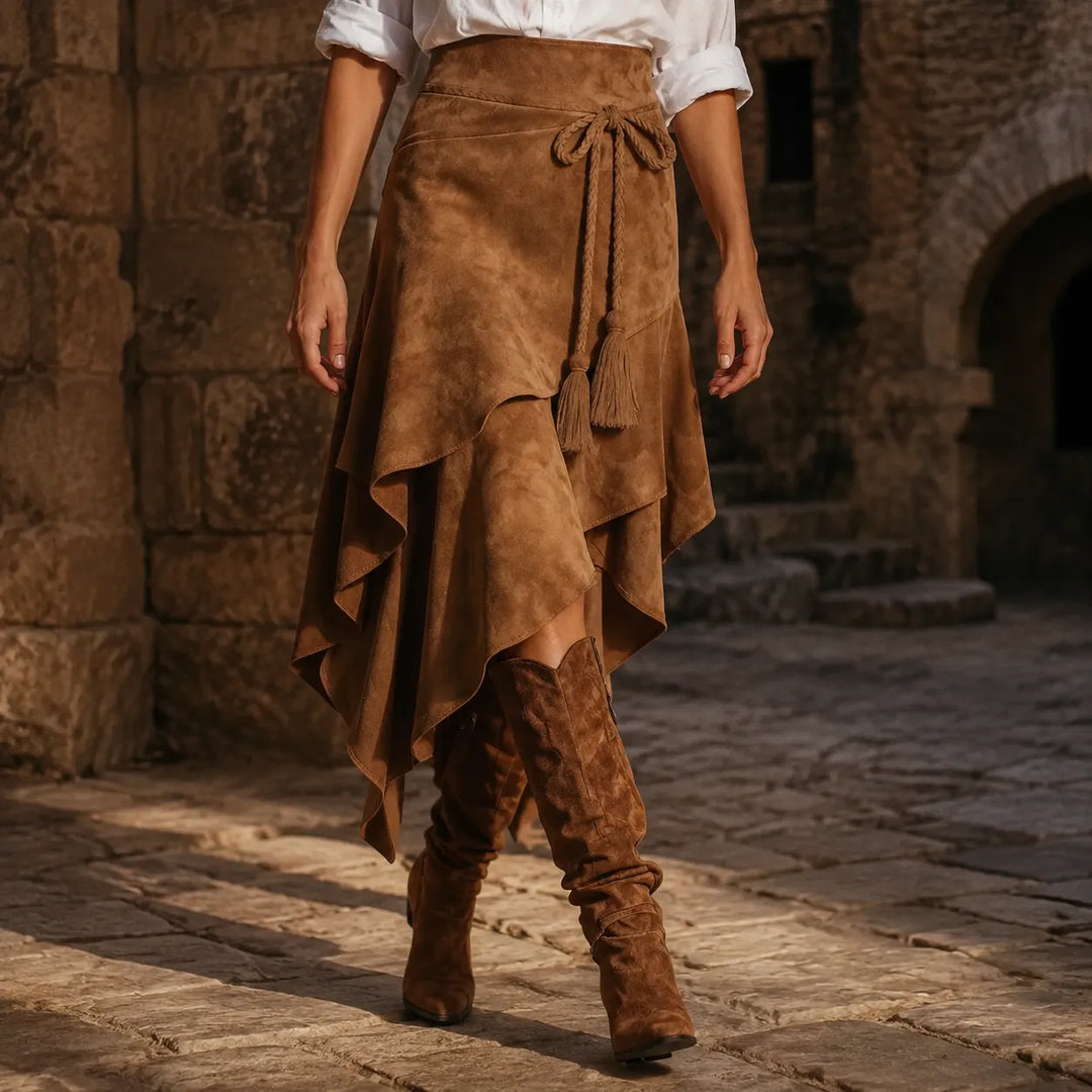 Asymmetrical Vintage Steampunk Skirt