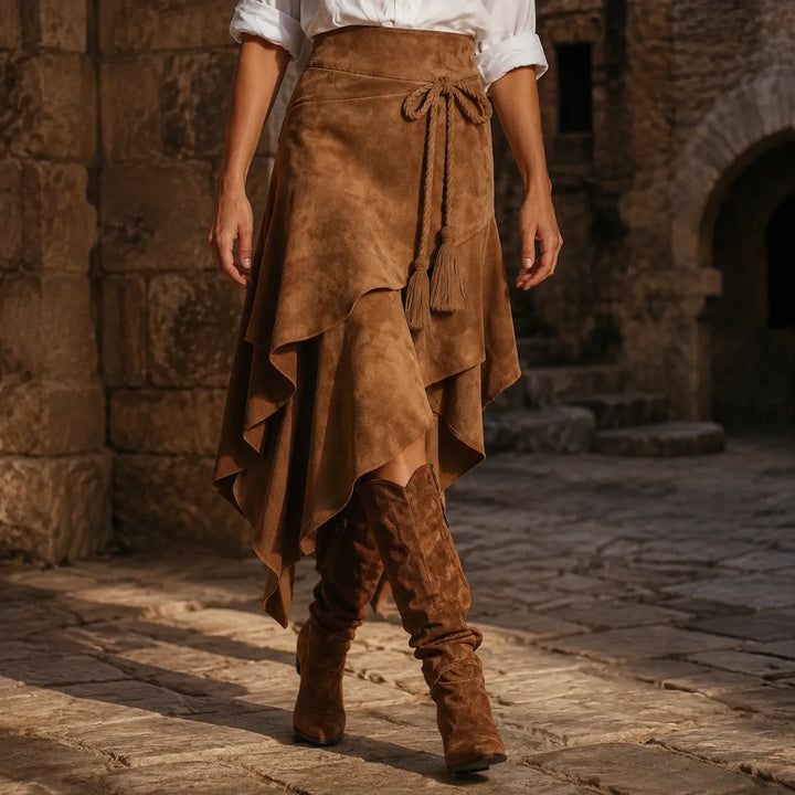 Asymmetrical Vintage Steampunk Skirt