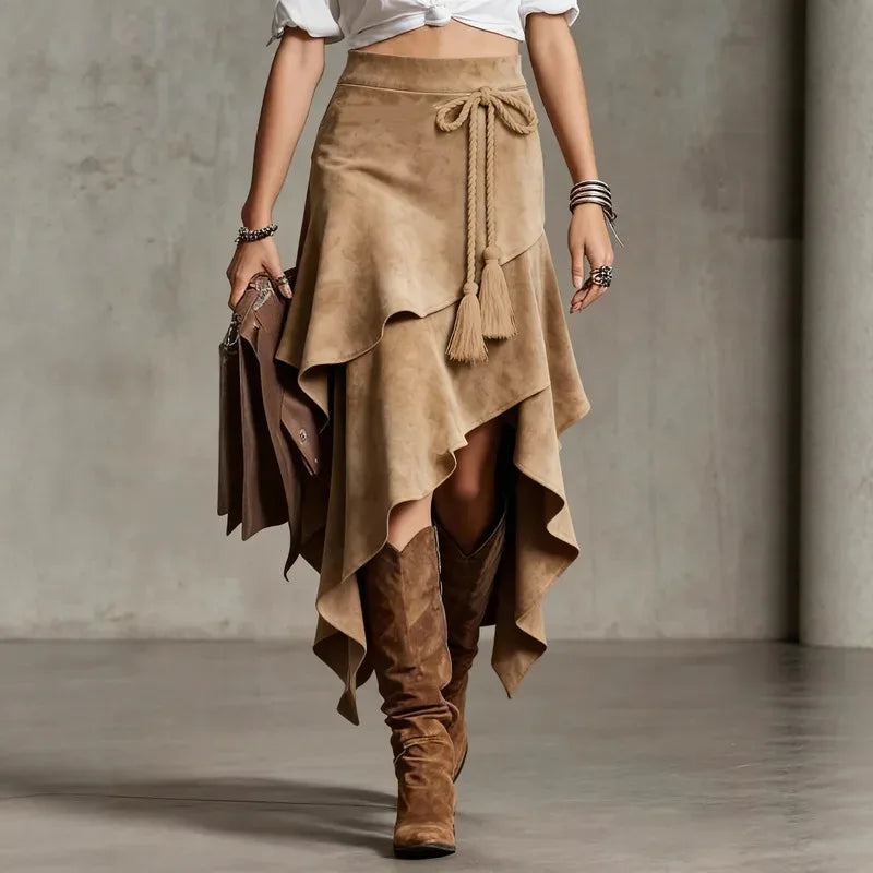 Asymmetrical Vintage Steampunk Skirt bold