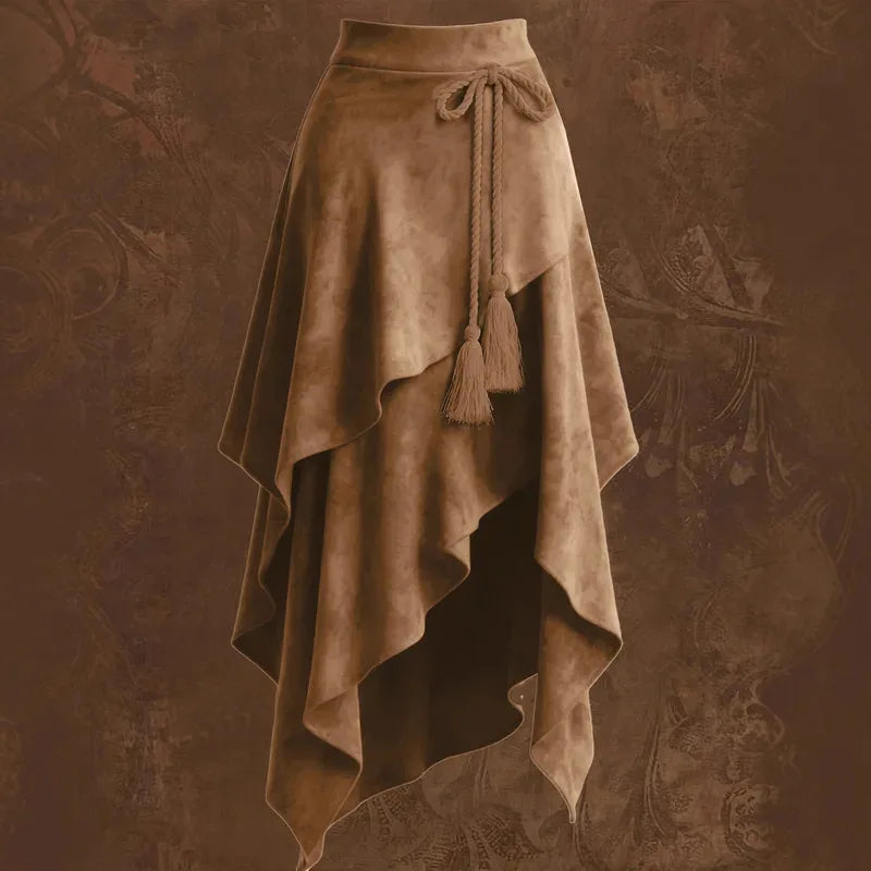 Asymmetrical Vintage Steampunk Skirt edgy