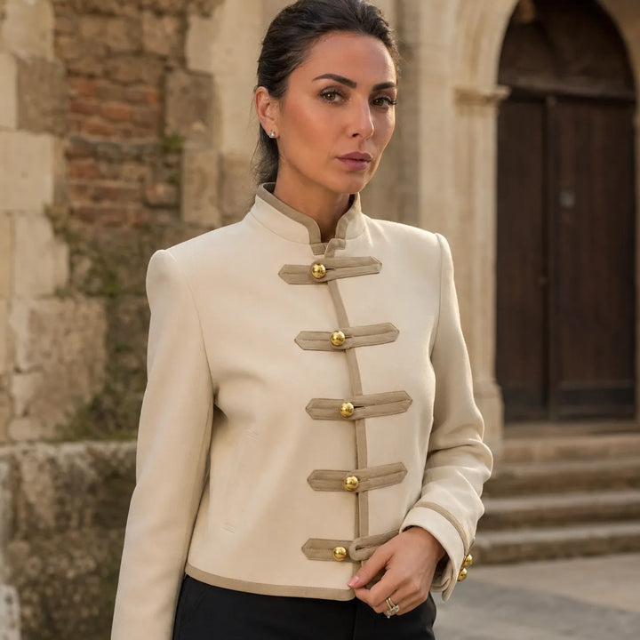Beige Retro Chic Steampunk Jacket