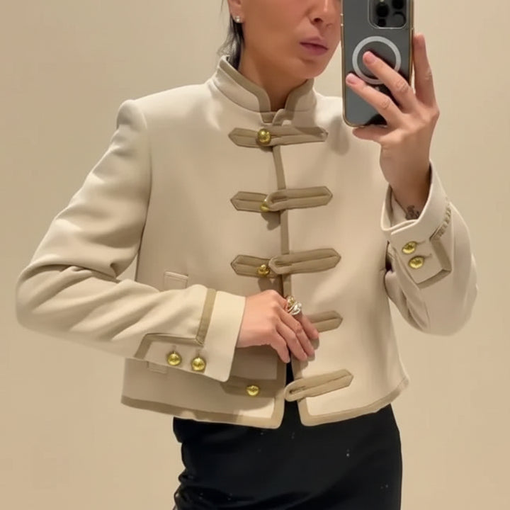 Beige Retro Chic Steampunk Jacket