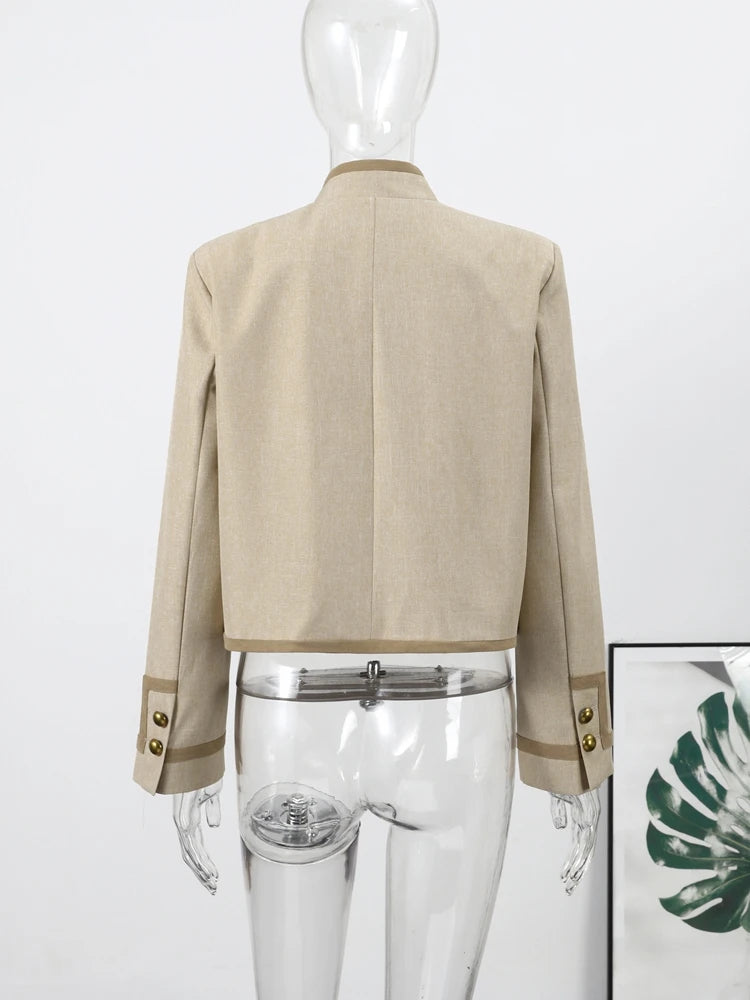 Beige Retro Chic Steampunk Jacket stylish