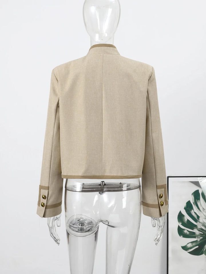 Beige Retro Chic Steampunk Jacket stylish