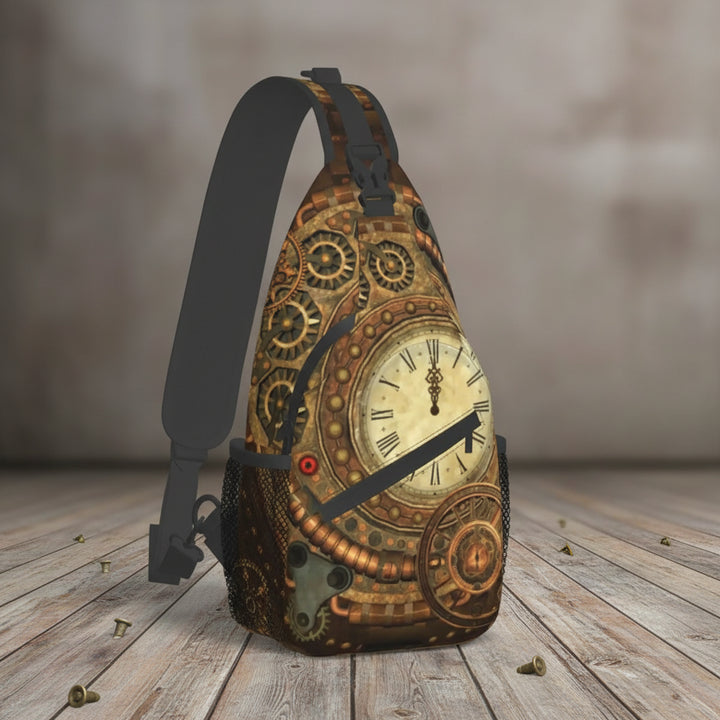 Bike Bag With A Steampunk Watch Print