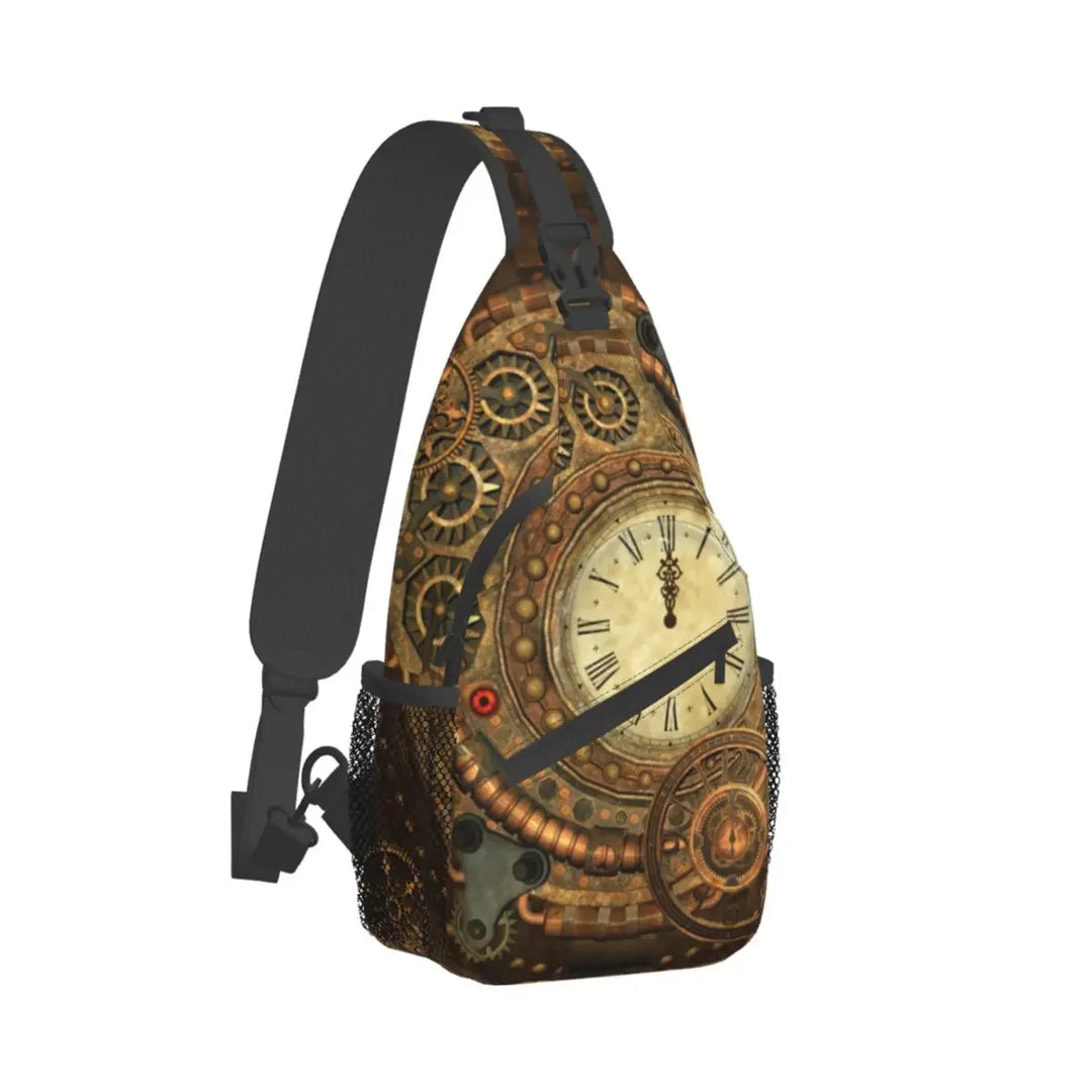 Bike Bag With A Steampunk Watch Print fashion