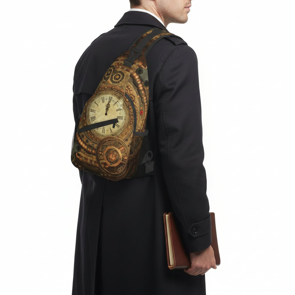 Bike Bag With A Steampunk Watch Print unique