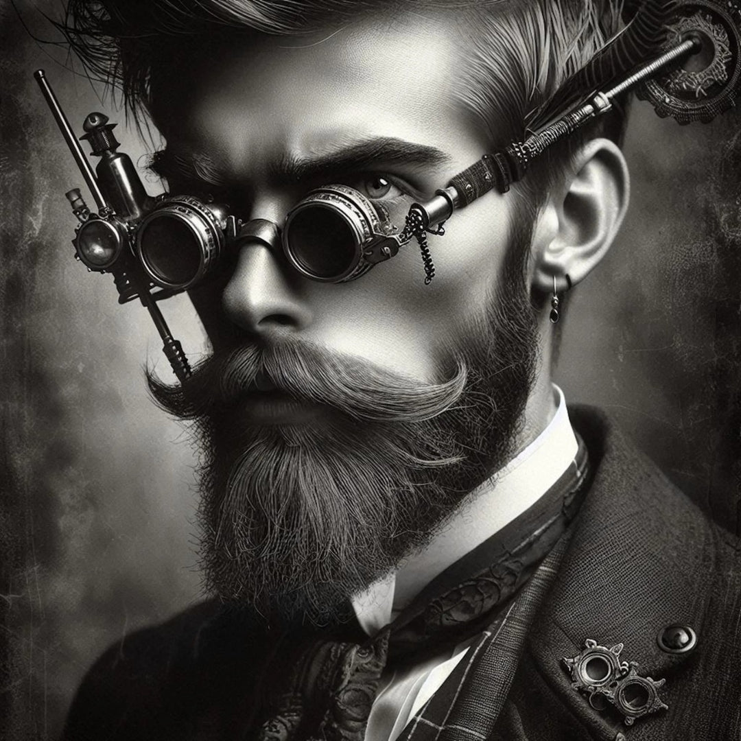 Black-and-White Steampunk Wall Art elegant