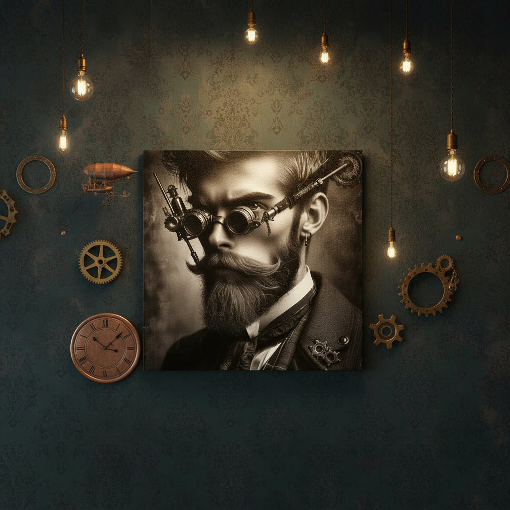 Black-and-White Steampunk Wall Art fashion