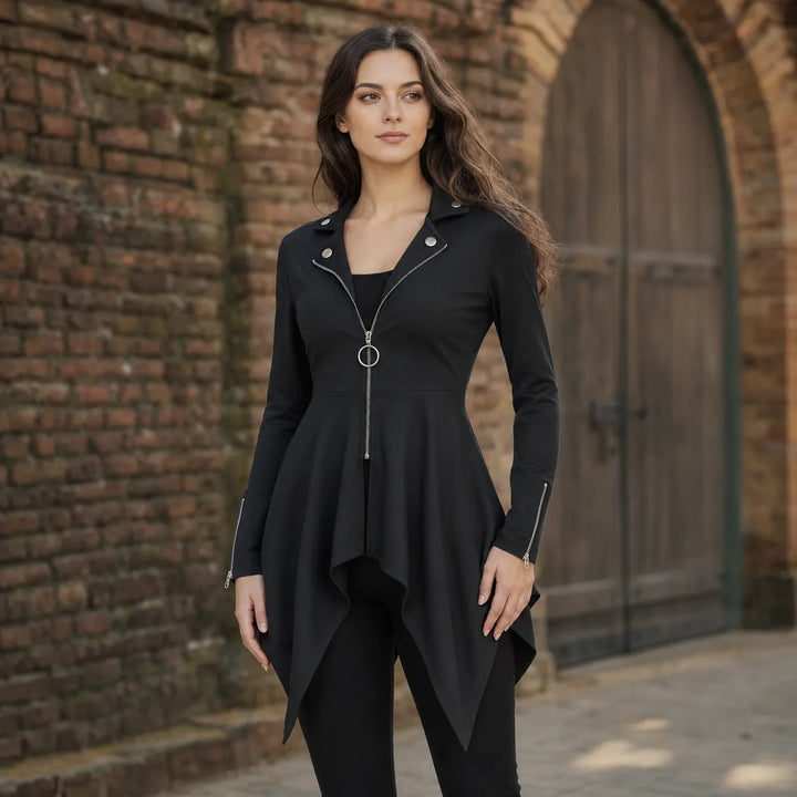 Black Minimalist Steampunk Jacket