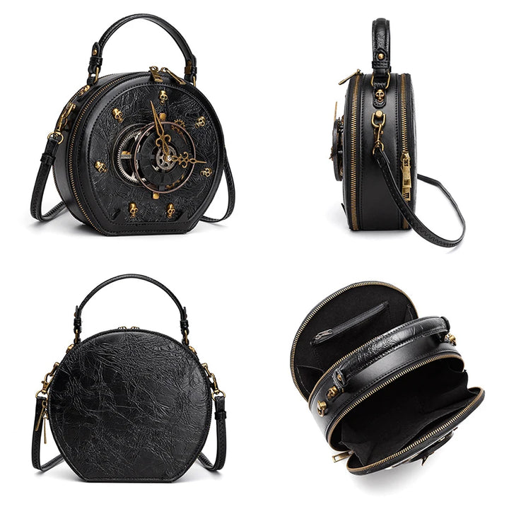 Black Round Steampunk Shoulder durable