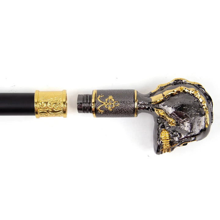 Black Skull Steampunk Cane decorative