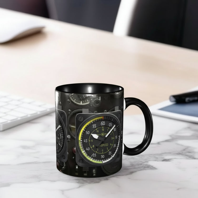 Black Steampunk-Style Mug